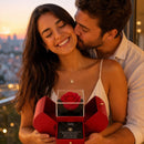 COLAR DE PRATA 925 COM ROSA REAL - PARA MEU AMOR